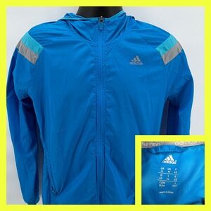 Adidas Supernova Running Jacket Women's Medium Blue Windbreaker Hooded D80166